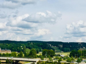 Panoramablick auf Elbe und Schlösser